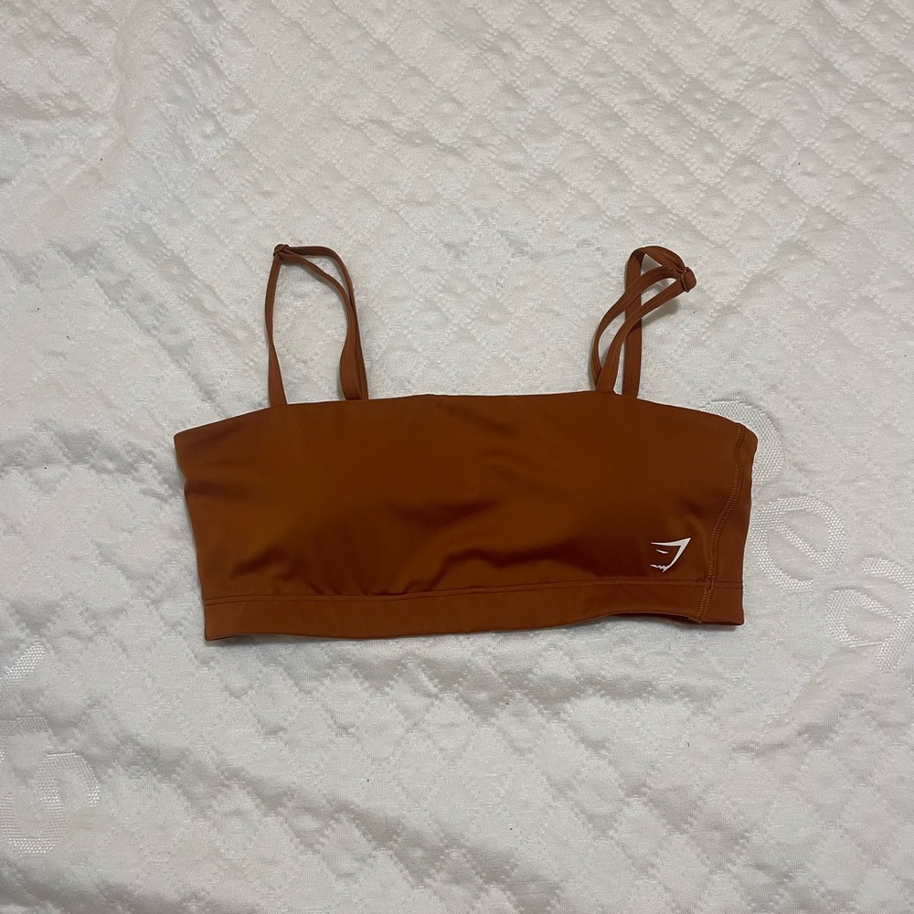 Burnt Orange Bandeau Sports Bra